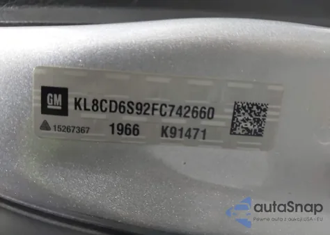 2015 Chevrolet Spark 1Lt Cvt from USA, damaged, VIN KL8CD6S92FC742660